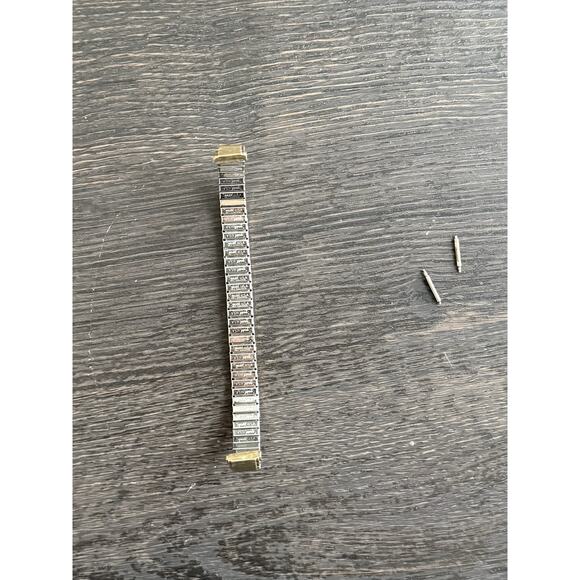 Vintage Speidel USA Expansion Watch Band 10K Gold Filled Top Stainless Steel - Picture 2 of 8